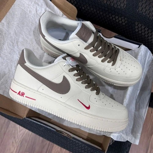 Nike Airforce 1 Mini Red Swoosh Coffee
